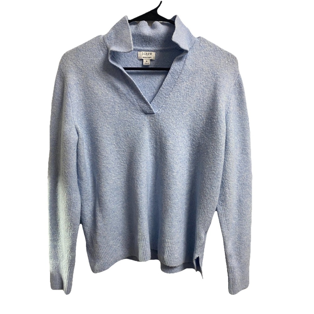 J. CREW Women's Sky Blue Super Soft Sweater Cotton Sz. S EUC